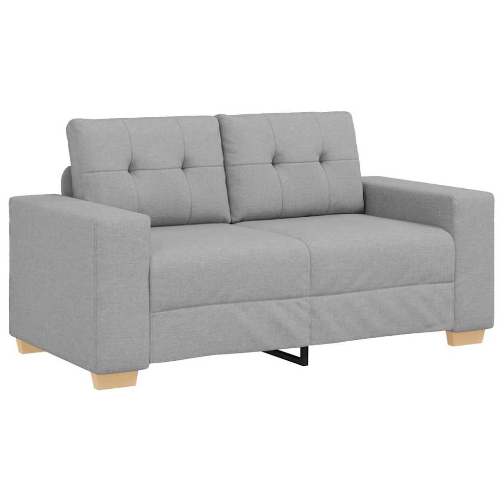 Loveseat Sofa with Cushion Cloud Grey Fabric